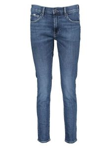 G-Star Dżinsy - Skinny fit - w kolorze niebieskim rozmiar: W27/L32. Niebieskie jeansy G-Star, z aplikacjami, ze skóry. Za 210,81 zł.