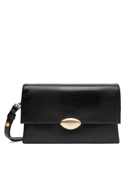 Gino Rossi Torebka CEO-LAILA-KQ034 Czarny. Czarne torebki klasyczne Gino Rossi, bez wzorów, z materiału, bez dodatków. Za 169,99 zł.