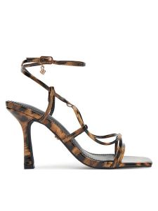 DeeZee Sandały AL339-1 Brązowy. Brązowe sandały DeeZee, bez wzorów, ze skóry, bez obcasa, na szpilce, bez zapięcia. Za 139,99 zł.