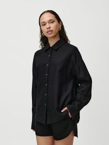 LeGer Koszula "Antonina" w kolorze czarnym rozmiar: 42. Czarne koszule LeGer, bez wzorów, bez kołnierzyka, bez ramiączek. Za 121,99 zł.