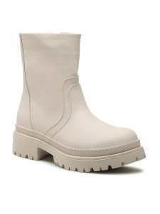 Jenny Fairy Botki WS5680-15 Beżowy. Brązowe botki Jenny Fairy, bez wzorów, ze skóry, bez obcasa, na płaskiej podeszwie, bez zapięcia. Za 101,99 zł.