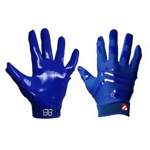 Rękawice do futbolu amerykańskiego pro receiver, RE,DB,RB, Blue FRG-03. Niebieskie rękawiczki BARNETT, bez wzorów. Za 139,00 zł.