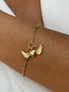 Les Favorites Pozłacana bransoletka z zawieszką rozmiar: onesize. Żółte bransoletki Les Favorites, pozłacane. Za 135,95 zł.