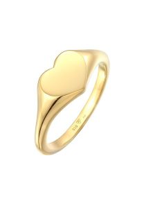 Elli Damski Sygnet Serce Miłość Symbol w srebrze próby 925 Sterling Silver Pierścionki 1 ct. Szare pierścionki Elli, srebrne. Za 198,99 zł.