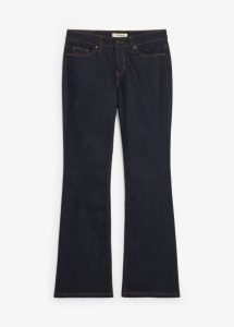 Jeansy o kroju bootcut, mid waist. Niebieskie jeansy bonprix, bez wzorów, z jeansu. Za 142,99 zł.
