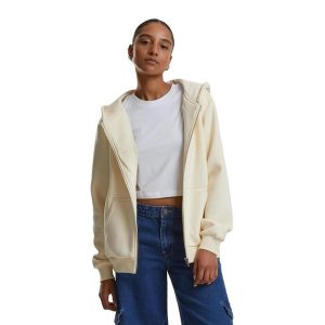 Puszysta Bluza Z Kapturem Dla Pań I Panów. Białe bluzy Urban Classics, l, bez wzorów, z kapturem. Za 153,99 zł.