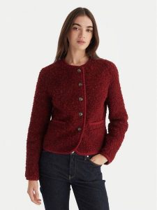 Guess Kożuch W5BL69 W3860 Czerwony Regular Fit. Czerwone płaszcze Guess, xl, z aplikacjami, z syntetyku, bez kaptura. Za 869,99 zł.