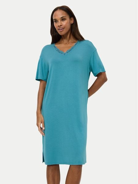 Triumph Koszula nocna Timeless Sensuality 10222628 Turkusowy Relaxed Fit. Niebieskie koszule nocne Triumph, bez wzorów, z lyocellu, bez ramiączek. Za 109,00 zł.