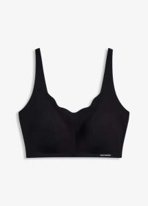 Wyściełany biustonosz pod T-shirt cięty laserowo bez fiszbinów z kolekcji Feel Comfort. Brązowe biustonosze bonprix, bez wzorów, z mikrofibry. Za 82,99 zł.