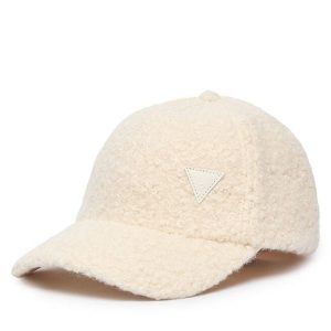 Czapka z daszkiem Guess. Białe czapki Guess, z aplikacjami. Za 147,99 zł.