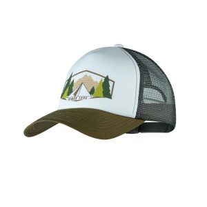 Czapka z daszkiem Buff Trucker Cap. Białe czapki Buff, bez wzorów, sportowe. Za 119,90 zł.
