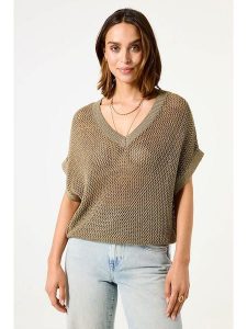 Garcia Sweter w kolorze khaki rozmiar: S. Brązowe swetry oversize Garcia, s, bez wzorów, bez ramiączek. Za 91,99 zł.