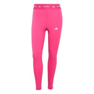 Damskie legginsy 7/8 adidas Techfit. Czerwone legginsy ADIDAS, bez wzorów, z materiału, z podwyższonym stanem. Za 208,25 zł.