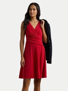 LAUREN RALPH LAUREN Sukienka koktajlowa 250865006023 Czerwony Regular Fit. Czerwone sukienki Lauren Ralph Lauren, bez wzorów, z syntetyku, wizytowe, bez kołnierzyka, bez ramiączek. Za 569,99 zł.