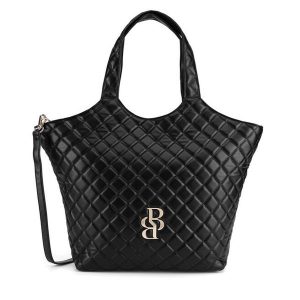 Torebka Badura. Czarne shopper bag Badura, bez wzorów, bez dodatków. Za 249,99 zł.