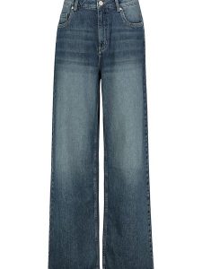 Sublevel Dżinsy - Comfort fit - w kolorze granatowym rozmiar: XL. Niebieskie jeansy Sublevel, z aplikacjami, z bawełny, z podwyższonym stanem. Za 140,53 zł.