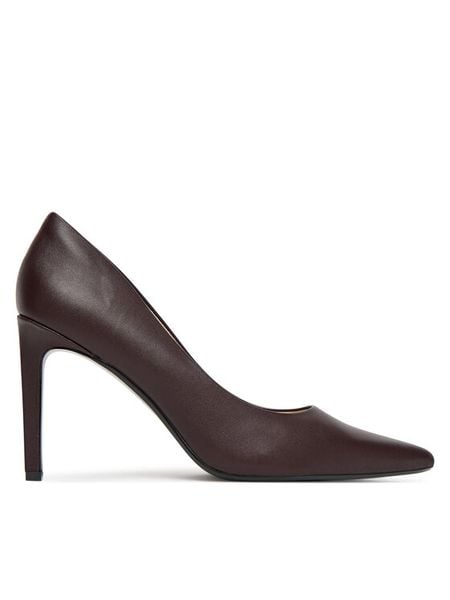 Calvin Klein Szpilki Ess Stiletto 90 HW0HW02608 Bordowy. Czerwone szpilki Calvin Klein, bez wzorów, ze skóry, bez obcasa. Za 549,99 zł.