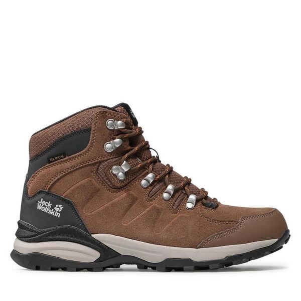 Trekkingi Jack Wolfskin. Brązowe buty sportowe Jack Wolfskin, bez wzorów, bez zapięcia, trekkingowe. Za 429,99 zł.