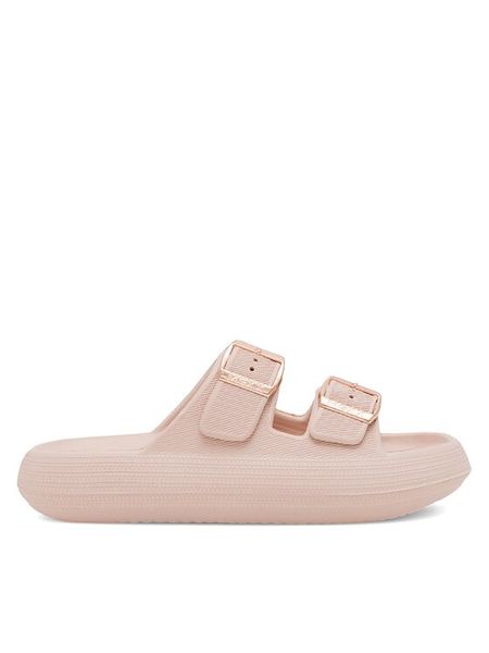 MEXX Klapki MICC1904941W-01 Beżowy. Brązowe klapki Mexx, bez wzorów, z materiału, bez obcasa. Za 79,99 zł.