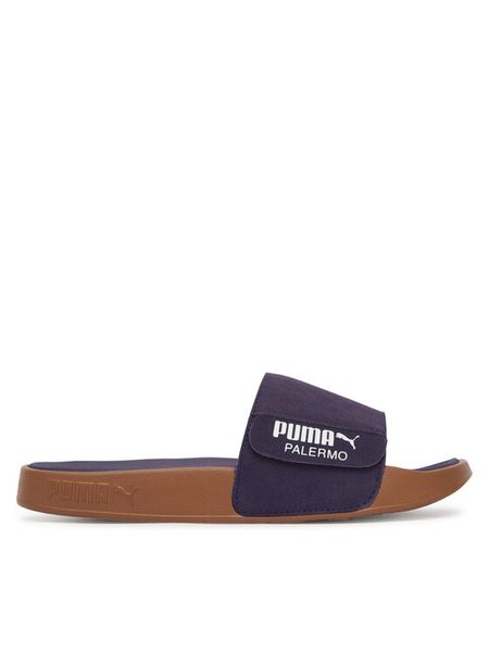Puma Klapki Leadcat 2.0 Palermo Foil 399041 12 Granatowy. Niebieskie klapki Puma, bez wzorów, ze skóry, bez obcasa. Za 206,99 zł.
