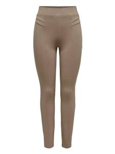 ONLY Legginsy "Nori" w kolorze jasnobrązowym rozmiar: XS/L32. Brązowe legginsy ONLY, bez wzorów, z podwyższonym stanem. Za 43,88 zł.