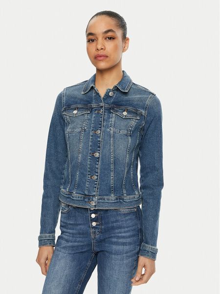 Tommy Jeans Kurtka jeansowa Vivianne DW0DW20158 Granatowy Regular Fit. Niebieskie kurtki Tommy Jeans, m, bez wzorów, z bawełny, bez kaptura. Za 289,99 zł.