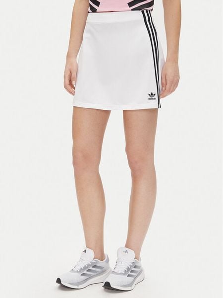 Adidas Spódnica trapezowa adicolor 3-Stripes JD0284 Biały Regular Fit. Białe spódnice ADIDAS, l, bez wzorów, z syntetyku. Za 129,99 zł.