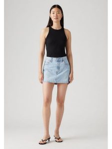 Levi's Spódnica dżinsowa w kolorze błękitnym rozmiar: W32. Niebieskie spódnice Levi's®, na co dzień, s, z aplikacjami, klasyczne, mini. Za 132,45 zł.