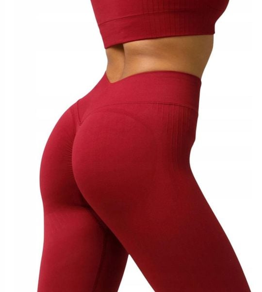 Legginsy sportowe damskie Carpatree Elite. Czerwone legginsy Carpatree, bez wzorów, z dzianiny, z podwyższonym stanem. Za 150,99 zł.