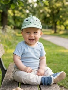 Bawełniana czapka z daszkiem z motywem dinozaura - zielony. Zielone czapki Sinsay, bez wzorów, z bawełny. Za 13,99 zł.