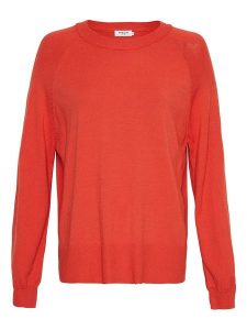MOSS COPENHAGEN Sweter "Neila Rachelle" w kolorze beżowo-czerwonym rozmiar: XS/S. Czerwone golfy Moss Copenhagen, bez wzorów, z wiskozy. Za 105,38 zł.