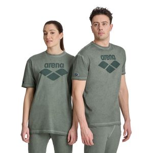 Koszulka sportowa Arena Icons T-Shirt. Zielone koszulki sportowe Arena, bez wzorów, z bawełny, bez ramiączek. Za 119,99 zł.