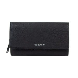 Tamaris Portmonetka TAS Amanda Portfele 1 ct Czarny Damski. Czarne portfele Tamaris, z aplikacjami, z materiału. Za 305,99 zł.