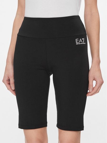 EA7 Emporio Armani Szorty sportowe 3DTS53 TJ01Z 1200 Czarny Regular Fit. Czarne spodenki sportowe EA7 Emporio Armani, xs, bez wzorów, z bawełny. Za 189,99 zł.