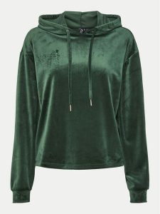 Pieces Bluza Silli 17154433 Zielony Regular Fit. Zielone bluzy Pieces, l, bez wzorów, z weluru, bez kaptura. Za 129,99 zł.