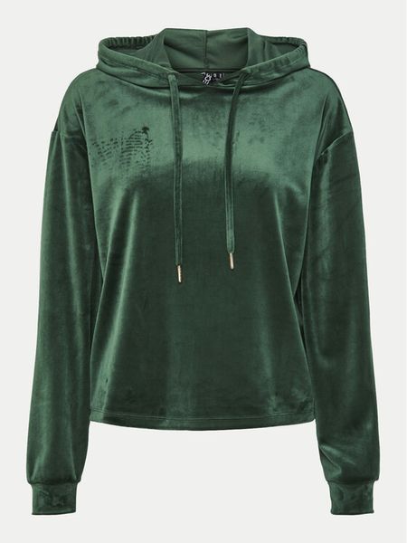 Pieces Bluza Silli 17154433 Zielony Regular Fit. Zielone bluzy Pieces, xs, bez wzorów, z weluru, bez kaptura. Za 99,99 zł.