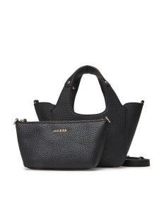 Guess Torebka Calista Mini HWBG73 34750 Czarny. Czarne torebki klasyczne Guess, z aplikacjami, ze skóry, bez dodatków. Za 549,99 zł.