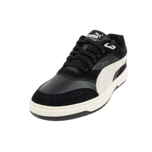 Damskie Skórzane Buty Sportowe Court Double. Czarne buty trekkingowe Puma, bez zapięcia. Za 249,99 zł.