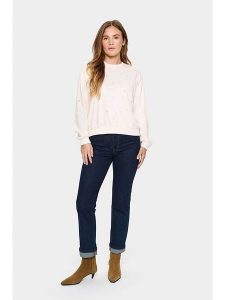 SAINT TROPEZ Bluza w kolorze kremowym rozmiar: M. Brązowe bluzy Saint Tropez, m, bez wzorów, z bawełny, bez kaptura. Za 86,99 zł.