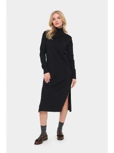 SAINT TROPEZ Sukienka dzianinowa "Mila" w kolorze czarnym rozmiar: L. Czarne sukienki Saint Tropez, na co dzień, l, bez wzorów, z dzianiny, bez kołnierzyka, bez ramiączek, maxi, proste. Za 173,99 zł.