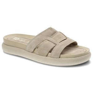 Beżowe Klapki Nessi Wygodne Modne Buty. Brązowe klapki Nessi, bez wzorów, bez obcasa. Za 229,00 zł.