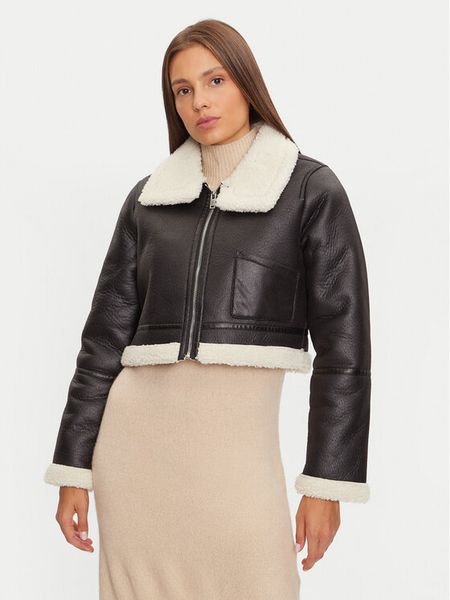 Brave Soul Kurtka z imitacji skóry LJK-MAX683 Czarny Regular Fit. Czarne kurtki Brave Soul, bez wzorów, ze skóry, bez kaptura. Za 219,99 zł.