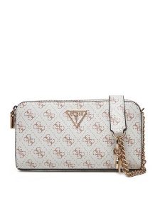 Guess Torebka HWEQG9 51012 Écru. Listonoszki Guess, z aplikacjami, ze skóry, bez dodatków. Za 279,99 zł.