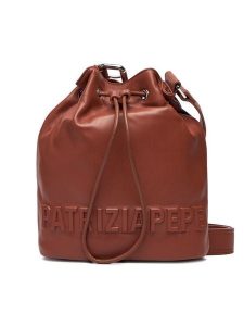 Patrizia Pepe Torebka 2B0126/L113 Brązowy. Brązowe torebki klasyczne Patrizia Pepe, bez wzorów, ze skóry, bez dodatków. Za 669,99 zł.