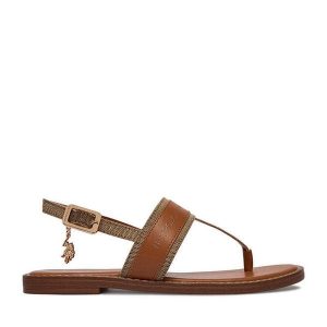 Sandały U.S. Polo Assn. Brązowe sandały U.S. Polo Assn., bez wzorów, bez obcasa, na płaskiej podeszwie, bez zapięcia. Za 219,99 zł.