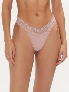 Calvin Klein Underwear Stringi 000QF7838E Różowy. Czerwone stringi Calvin Klein Underwear, bez wzorów, z syntetyku. Za 69,99 zł.