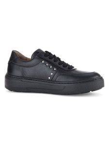 Gabor Skórzane sneakersy w kolorze czarnym rozmiar: 36. Czarne trampki Gabor, bez wzorów, ze skóry, bez zapięcia. Za 188,85 zł.