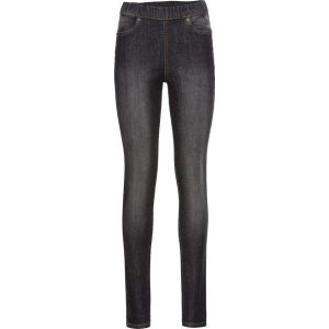Wygodne tregginsy ze stretchem. Niebieskie jeansy bonprix, bez wzorów, z jeansu. Za 74,99 zł.