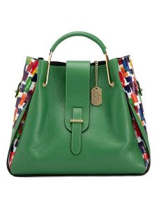 Anna Morellini Skórzana torebka "Ana" w kolorze zielonym - 38 x 32 x 13 cm rozmiar: onesize. Zielone torebki klasyczne Anna Morellini, bez wzorów, z materiału, bez dodatków. Za 347,99 zł.