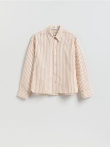 Koszula z bawełną - wielobarwny. Koszule Reserved, l, bez wzorów, z bawełny, bez kołnierzyka, bez ramiączek. Za 129,99 zł.